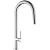 GO PLAST S.R.L. Miscelatore cucina monocomando con doccetta estraibile tondo cromato
