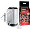 WEBER STEPHEN Kit ciminiera di accensione Weber con 2kg di carbone