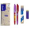 PILOT - 2 FriXion Ball + 3 Ricariche + 1 Gomma in OMAGGIO - Penne Cancellabili Carine - Edizione Limitata FriXion Friends, Penna dell'Amicizia - Fiori - Ricaricabili - Inchiostro Blu - Punta Media