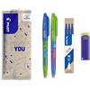 PILOT - 2 FriXion Ball + 3 Ricariche + 1 Gomma in OMAGGIO - Penne Cancellabili Carine - Edizione Limitata FriXion Friends, Penna dell'Amicizia - Musica - Ricaricabili - Inchiostro Blu - Punta Media