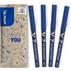 PILOT - Set di 4 V7 - Penna roller con Inchiostro liquido a punta Fine per una scrittura fluida e precisa - Asciugatura rapida, non sanguina - Blu - Punta Media (0,7 mm)
