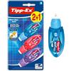 BIC Tipp-Ex Correttore a Nastro, Micro-Tape Twist, Bianchetti a Nastro 2+1 Unità, Colori Assortiti, Cancelleria Scuola e Casa