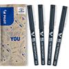 PILOT - Set di 4 V5 - Penna roller con Inchiostro liquido e punta Fine per una scrittura fluida e precisa - Asciugatura rapida, non sanguina - Nero - Punta Fine (0,5 mm)