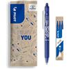 PILOT - Set di Frixion Ball Clicker + 1 set da ricariche - Penna a sfera retrattile cancellabile con inchiostro termosensibile - Penna a sfera ricaricabile ed ergonomica - Punta media