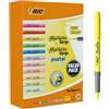 BIC Evidenziatori Highlighter Grip, perfetti per l'aula o l'ufficio, colori assortiti, confezione da 24