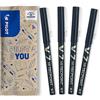 PILOT - Set di 4 V7 - Penna roller con Inchiostro liquido a punta Fine per una scrittura fluida e precisa - Asciugatura rapida, non sanguina - Nero - Punta Media (0,7 mm)