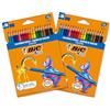 Bic Kids Matite Colorate, Evolution Ecolutions, Ottime Per La Scuola, Matite Triangolari Per Bambini, Colori Assortiti, 18 Unità, Confezione Da 2