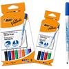 BIC Velleda, Pennarelli Colorati per Lavagna, Marcatori Cancellabili, 12 Unità, Cancelleria Scuola e Ufficio