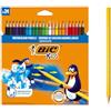 BIC Kids Matite Colorate Acquerellabili, Aquacouleur, Colori Assortiti, Confezione da 24 Matite, Colori per Bambini a Casa e a Scuola
