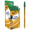 Bic 872730 Penna a Sfera Cristal, Fine, 0.8 mm, Confezione da 50, Verde