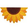 Fisura - Zerbino ingresso casa in cocco girasole con supporto antiscivolo in PVC. Zerbino dalla forma originale. Dimensioni: 70 cm x 40 cm x 1,5 cm. Giallo.
