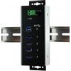 EXSYS Hub USB EXSYS EX-1185HMVS-WT hub di interfaccia 3.2 Gen 1 (3.1 1) Type-B 5000 Mbit/s Nero