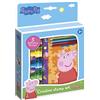 Totum Peppa Pig 360242 - Set Creativo di 5 timbri autoinchiostranti, Libro da colorare, 3 matite Colorate e Adesivi con Motivi di Peppa Pig & i Suoi Amici