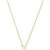 LUXENTER Collana Alphabet finitura oro 18k - Lettera S, Mediano, Metallo, Senza pietra preziosa