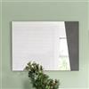 Dmora - Specchio Alessio, Specchio da bagno, 100% Made in Italy, cm 80x2h60, Ardesia