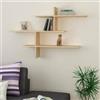 Dmora - Mensola Urania, Scaffale, Ripiano a muro, Scaffalatura multiuso, 123x22h81 cm, Quercia