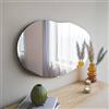 Dmora - Specchio Ophelia, Specchiera, Articolo d'arredo a muro, Decorazione con specchio, 52x2h89 cm, Nero