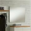 Dmora - Specchio Durban, Specchiera, Articolo d'arredo a muro, Decorazione con specchio, Made in Italy, Antracite, 80x2h65 cm