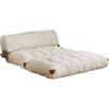 Dmora - Divano Letto 2 posti Dysnomia, Sofà trasformabile, Divanetto per Ospiti, Poltrona Letto, 120x75 h79 cm, Crema