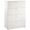 Dmora Cassettiera Salimbene 39.00x70.00x98.00h cm Bianco 4 Cassetti Apertura Scorrevole, Made in Italy