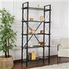 Dmora - Libreria Martone, Scaffale da ufficio, Mobile portalibri, Biblioteca, 90x34 h180 cm, Nero