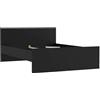 Dmora - Letto Piazza e Mezza Geraldine, Sommier per Camera da Letto, Giroletto per Stanza, Struttura Porta Materasso, 197x146 h80 cm, Nero