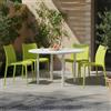 Dmora Sedia da Esterno Castellam Verde 4 Sedie Impilabile, Peso Supportato 120 kg Made in Italy