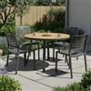 Dmora Sedia da Esterno Geraci Nero Antracite 4 Sedie Braccioli, Peso Supportato 120 kg Made in Italy