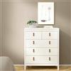 Dmora - Cassettiera Jeanine, Settimino multiuso, Comò camera da letto, Mobile con cassetti, 82x38 h99 cm, Bianco