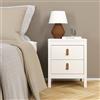 Dmora - Comodino Janette, Comò Basso, Tavolino da Notte, Mensola da Letto, 44x38 h54 cm, Bianco