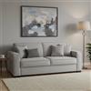 Dmora Talamo Italia - Divano letto 3 posti Adalgisa, Sofà Soggiorno apertura girevole, Tessuto imbottito, Braccioli standard, 100% Made in Italy, Cm 220x95h90, Grigio