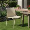 Dmora Sedia da Esterno Castellam Beige Una Sedia Impilabile, Peso Supportato 120 kg Made in Italy