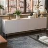 Dmora Credenza Sagrado 40x200x70h cm Rovere un Ripiano 4 Vani, Madia Apertura Battente