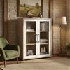 Dmora - Credenza Laureen, Buffet da Soggiorno, Madia da Salotto, Dispensa da Cucina, 89x40 h113 cm, Quercia e Bianco