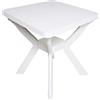 Dmora - Tavolo da Esterno Teramo, Tavolo Quadrato Fisso, Tavolino da Giardino Multiuso, 100% Made in Italy, Cm 70x70h72, Bianco