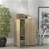 Dmora - Credenza Leocadie, Buffet da Soggiorno, Madia da Salotto, Dispensa da Cucina, 89x40 h113 cm, Quercia
