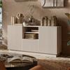 Dmora Credenza Serchio 40x150x78h cm Beige 4 Ripiani un Cassetto, Madia 6 Vani