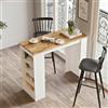 Dmora Tavolo Fisso Rhea 51.6x120x101.8h cm Bianco 2 Posti Forma Rettangolare, Materiale Struttura in Legno Nobilitato