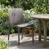 Dmora - Sedia da esterno Miranda, Seggiola da giardino, Seduta outdoor multiuso, Panchina da giardino, Made in Italy, 54x46 h80 cm, Tortora