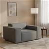 Talamo Italia - Poltrona Cristiana, Poltrona da salotto, 100% Made in Italy, Poltroncina relax in tessuto imbottito, Cm 160x95h70, Grigio