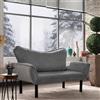 Dmora - Divano Letto 2 posti Aquilonis, Sofà trasformabile, Divanetto per Ospiti, Poltrona Letto, 140x65 h70 cm, Grigio