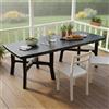 Dmora Tavolo da Esterno Messina 216x90x72h cm Nero Antracite 12 Posti Meccanismo Estensione Allunga Centrale, Allungabile Made in Italy