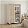 Dmora - Guardaroba grande Claudine, Mobile camera da letto, Cabina armadio portabiti, Armadio appendiabiti, 100x48 h160 cm, Bianco