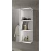 Dmora Mobile Pensile Tacoma 19.5x65h cm Bianco 3 Ripiani 3 Vani, Installazione Sospesa
