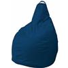 Talamo Italia Pouf Abdog, Poltrona Multiuso, Poltroncina Sacco, Pouf poggiapiedi, Made in Italy, 90x90 h120 cm, Blu