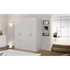Dmora Armadio a 4 Ante battenti, Bianco Opaco,con Tubo Appendiabiti cm 133x 53 x h202