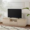 Dmora - Mobile porta TV Lovere, Credenza da soggiorno, Armadio basso per TV, Base parete attrezzata, 160x30 h42 cm, Beige