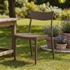 Dmora - Sedia da esterno Orcus, Seggiola da giardino, Seduta outdoor multiuso, Panchina da giardino, Made in Italy, 54x46 h80 cm, Tortora