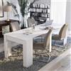 Dmora - Consolle allungabile Maclodio, trasformabile in Tavolo da Pranzo, salvaspazio ed Estensibile Fino a 237 cm, 90-237x76,6x90 cm, Bianco