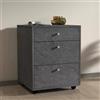 Dmora - Cassettiera Yorgos, Cassettiera camera da letto, Settimino con 3 cassetti, 47x45h61 cm, Ardesia